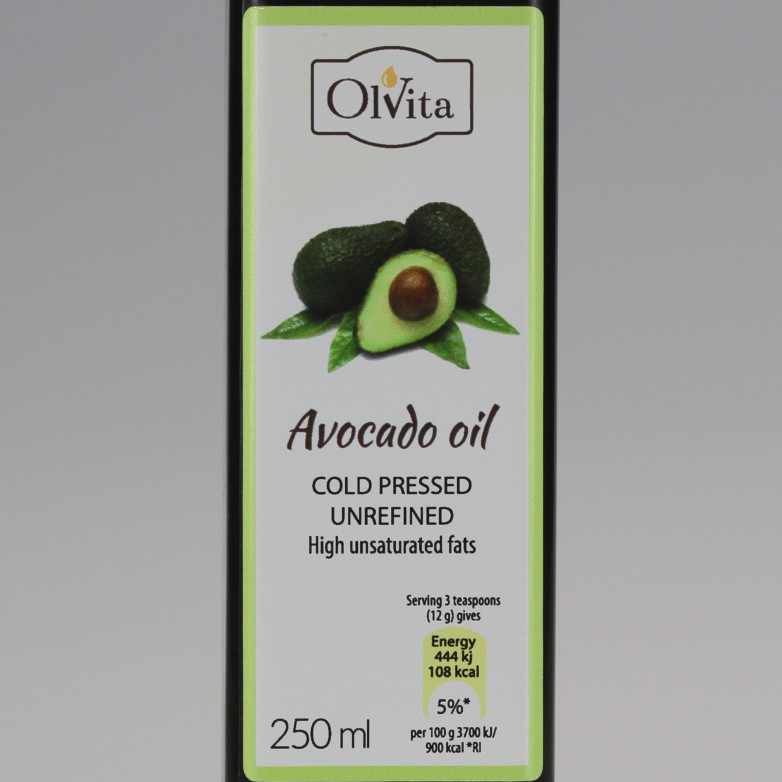 Olej z Awokado, zimnotłoczony nieoczyszczony Ol'Vita 250ml