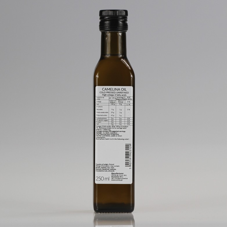 Camelina Oil, cold-pressed, unrefined Ol'Vita 250 ml