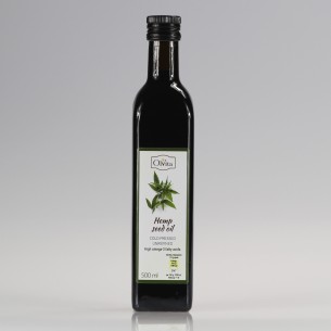 Olej konopny zimnotłoczony nieoczyszczony Ol'Vita 500 ml