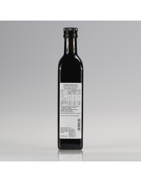 Olej konopny zimnotłoczony nieoczyszczony Ol'Vita 500 ml