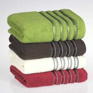 Ręcznik do twarzy, rąk oraz kąpielowy -100% Bawełna, Ecru, Bordowy, Oliwkowy, Czekoladowy - Porto 500 GSM - Produkt polski