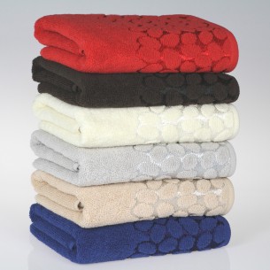 Ręcznik do rąk oraz kąpielowy - 100% Bawełna - Czerwony - Czekoladowy, Ecru, Srebrny, Cappucino, Ciemny Niebieski - Gobi 480 GSM
