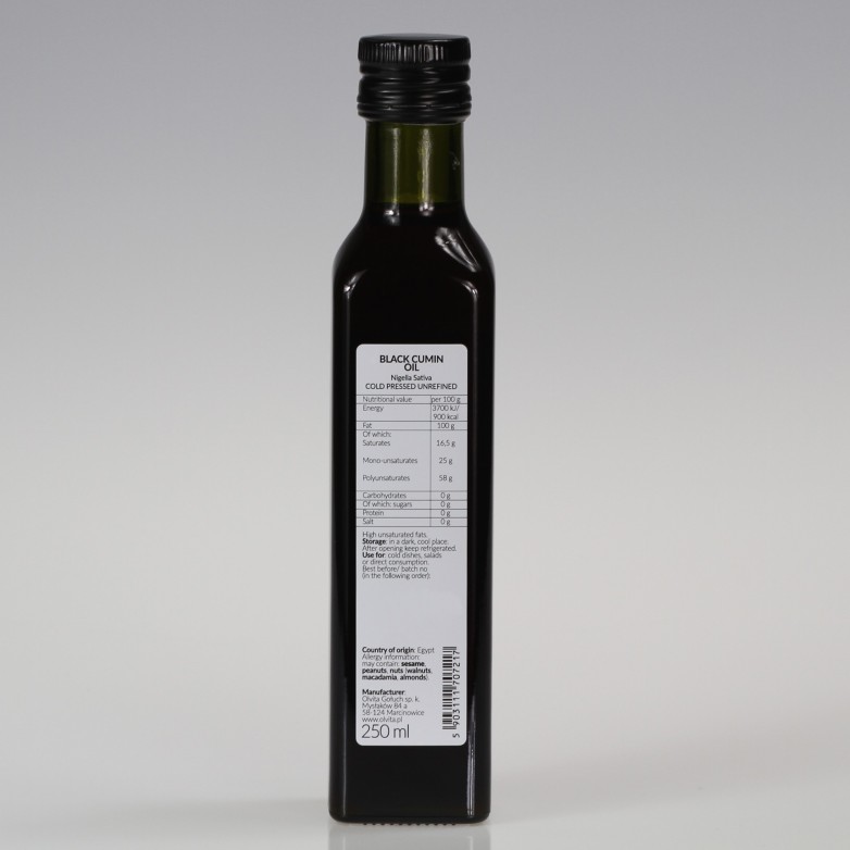 Black cumin / black seed oil (Nigella sativa), cold-pressed Ol’Vita