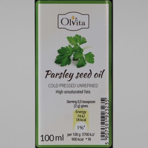 Olej z Nasion Pietruszki - Zimnotłoczony Nierafinowany Ol'Vita 100ml 2