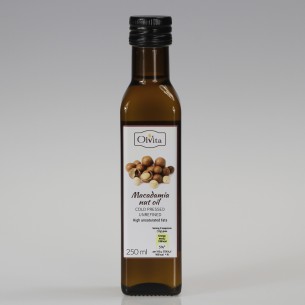 Olej z orzechów Macadamia, zimnotłoczony nieoczyszczony Ol'Vita 250ml