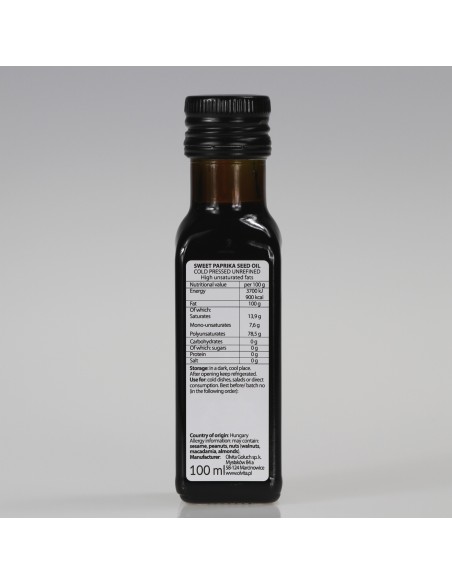 Sweet paprika seed oil, cold-pressed and crude Ol’Vita