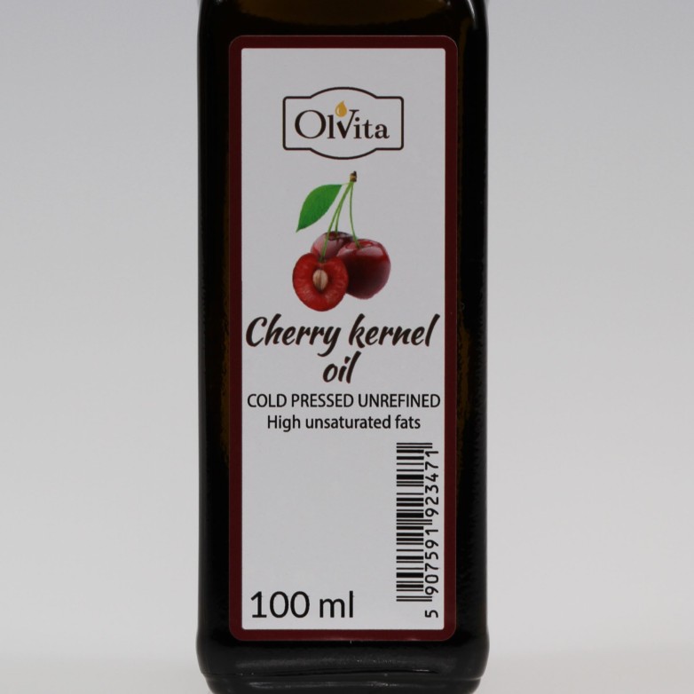 Cherry Kernel Oil - Cold Pressed Unrefined - Ol'Vita 100 ml