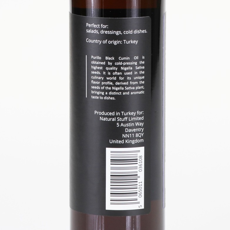 Olej z czarnuszki zimnotłoczony (Nigella Sativa) - Premium - Purillo
