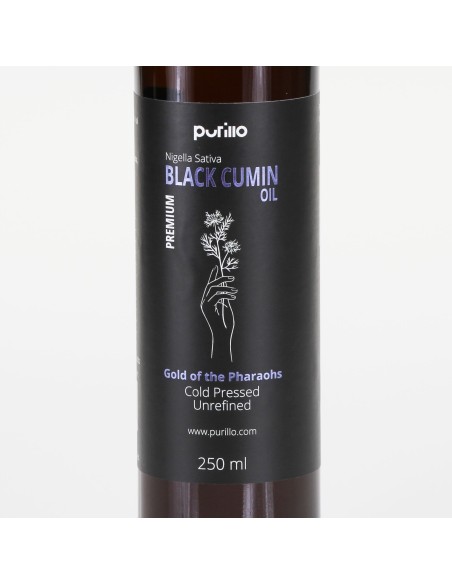 Olej z czarnuszki zimnotłoczony (Nigella Sativa) - Premium - Purillo