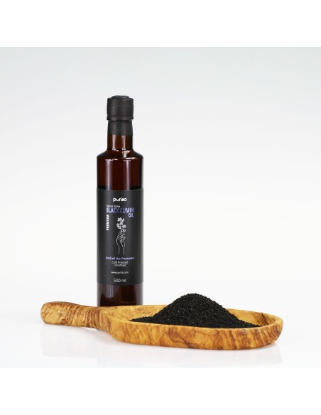 Olej z czarnuszki zimnotłoczony (Nigella Sativa) - Premium - Purillo