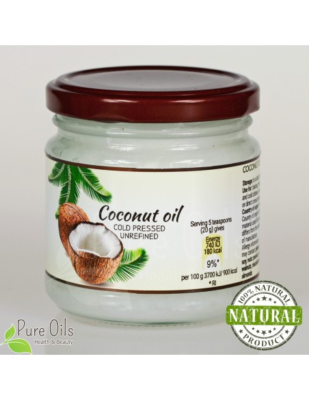 Coconut oil, cold-pressed, unrefined Ol'Vita