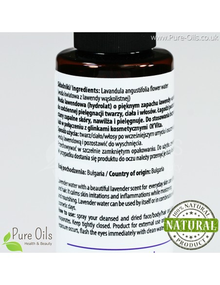 Lavender Water - Natural organic cosmetic - Ol'Vita 100 ml