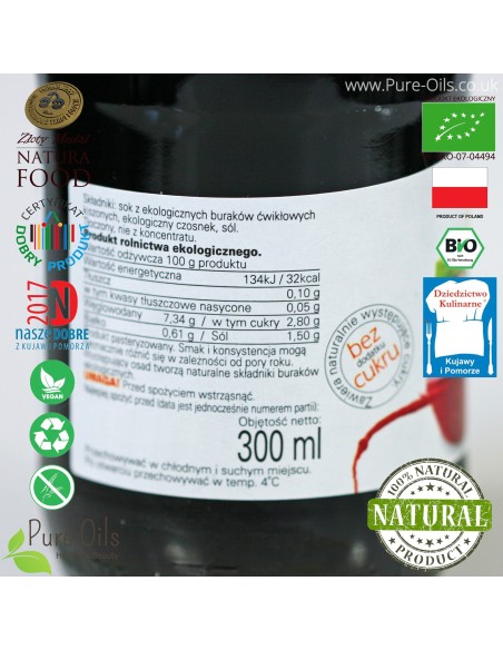 Beetroot Juice – Lactic Acid Fermented, Organic, BioFood