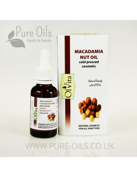 Olej z Orzechów Macadamia, Zimnotłoczony, Kosmetyczny, Ol`vita 30ml