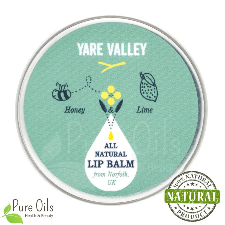 Honey and Lime Natural Lip Balm, Yare Valley