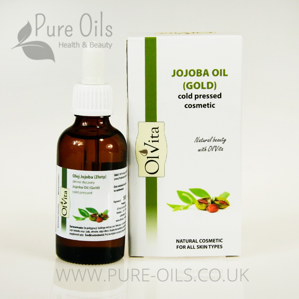 Jojoba Oil (Gold), Cosmetic, Cold-Pressed, Ol'Vita 50 ml