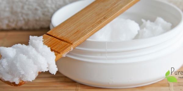 Coconut oil-based natural hair conditioner.